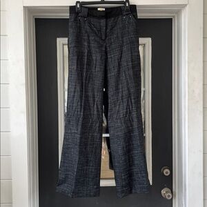 leifssottir black tweed wide leg pants